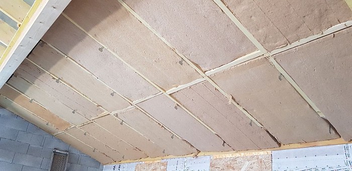 Pose d'isolation en fibre de bois naturel